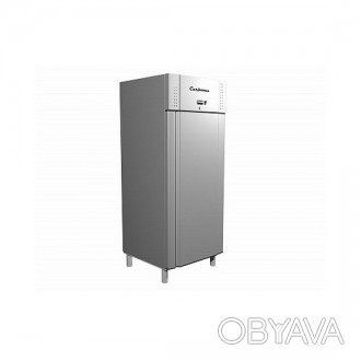 Холодильный шкаф Carboma R700 INOX с металлическими дверьми - надежный в эксплуа. . фото 1