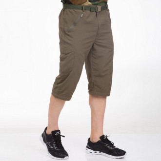 Тип: брюки-шорты полевые; Материал: хлопок, полиэстер;Цвет: оливковый;Размер: L,. . фото 5