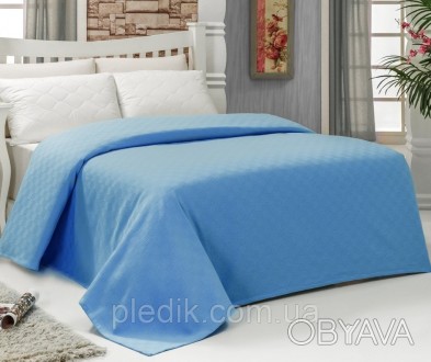 Покрывало-простынь Damas Blue
Размер: 200х240 см. (без наволочек)
Ткань: 100% хл. . фото 1