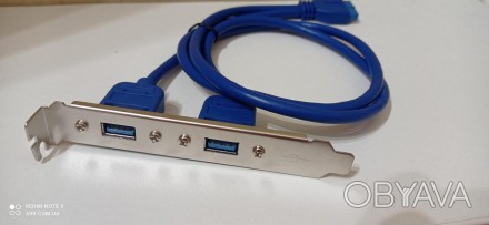 Планка расширения 2 USB 3.0 разъема на кронштейне
 
	Дополнительные два USB порт. . фото 1
