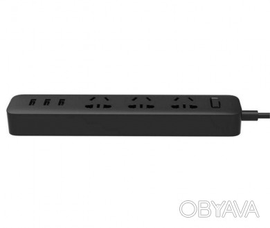 Сетевой фильтр Mi Power Strip (3 розетки + 3 USB-port) черный
Эргономичный удлин. . фото 1