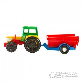 Яркий, пластиковый трактор будет хорошим подарком ребенку. Игрушка проста в упра. . фото 1