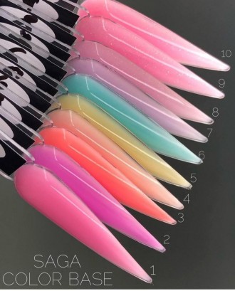 Цветная база для ногтей в ассортименте 10 цветов
 Базовое покрытие можно использ. . фото 4