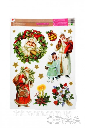Новогодние наклейки для окон Дух Рождества от нидерландского бренда Deco Time.
П. . фото 1