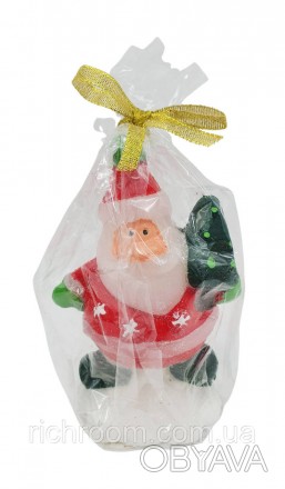 Свеча декоративная Санта Клаус с елкой с глиттером от Christmas gifts.
Размер Ø . . фото 1