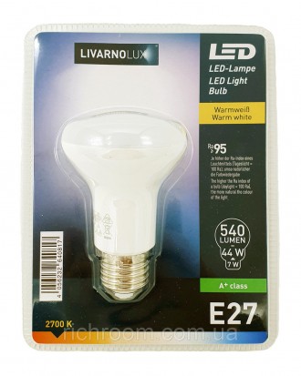 Светодиодная LED лампа от немецкого бренда Livarno Lux.
Тип цоколя: E27 Световой. . фото 4