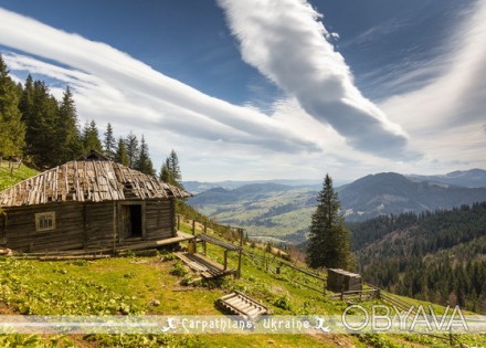 Первые фото открытки из серии "Туристические места Украины" Карпатские горы.
	Пл. . фото 1