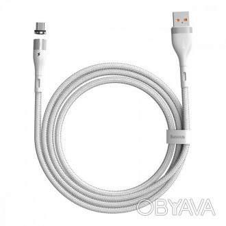 USB кабель Baseus Zinc Magnetic Safe Fast Charging Data Cable USB to Micro 2.1A . . фото 1