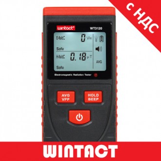 Тестер электромагнитного излучения (1-1999В/м, 0.01-99,99 &mu;t) WINTACT WT3120. Харків. фото 1