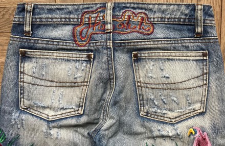 Стильные женские джинсы Amisu denim с ярким вышитым рисунком(аппликацией). Произ. . фото 6