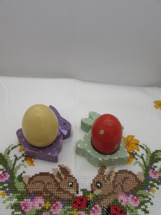 Весенние ,праздничные подставки для пасхальных яиц и салфеток,в форме кроликов и. . фото 7