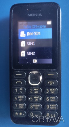 Nokia 130 б/ушный кнопочный телефон черного цвета на две сим карты в отличном ко. . фото 1