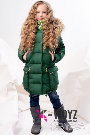 Удлиненное детское зимнее пальто от украинского бренда X-Woyz изготовлено из про. . фото 1
