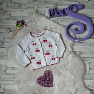 Кофта белая Gymboree на девочку с вишнями. Кривий Ріг. фото 1 Кофта белая Gymboree на девочку с вишнями. Кривий Ріг. фото 1