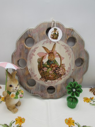 Пасхальный декор на самый главный весенний праздник- Пасха.
Подставка для кулич. . фото 3