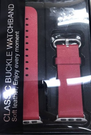 ремешок classic buckle watchband soft Leather 38/40/42/44mm   Ремешок для Apple . . фото 7