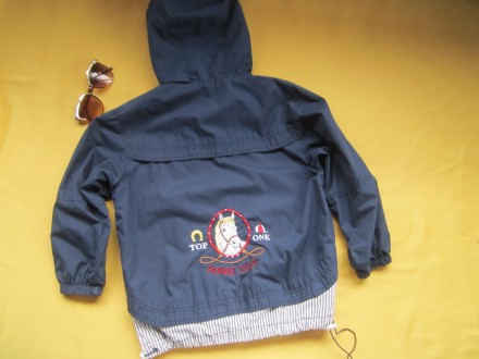 Куртка  ветровка  р.122, на 7-9 лет, Германия.
Цвет - синий , отделочная ткань . . фото 8