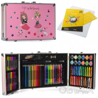 Набор для творчества MK 4536 акв.краски, фломастеры, карандаши, в чемодане,40,5-. . фото 1