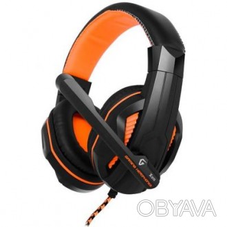 Наушники GEMIX X-370 black-orange - надежные полноформатные наушники для настоящ. . фото 1