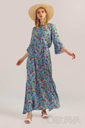 Летнее длинное платье в пол Finn Flare с эффектным цветочным принтом станет для . . фото 1