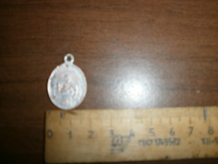 Католический медальйон 18-19века.Материал -медь с посеребрением.Состояние на фот. . фото 5