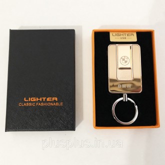Электронная спиральная USB-зажигалка-брелок Lighter 811 с логотипом BMW – это мн. . фото 2