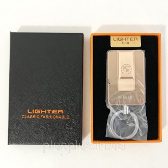Электронная спиральная USB-зажигалка-брелок Lighter 811 с логотипом BMW – это мн. . фото 4