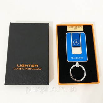 Электронная спиральная USB-зажигалка-брелок Lighter 811 с логотипом Mercedes – э. . фото 2