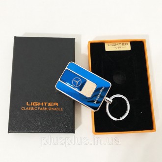 Электронная спиральная USB-зажигалка-брелок Lighter 811 с логотипом Mercedes – э. . фото 5
