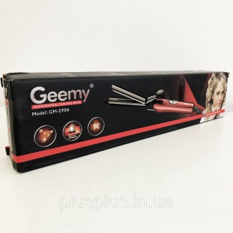 Утюжок для волос Gemei GM-2906 имеет керамическое покрытие, обеспечивая быстрый . . фото 6