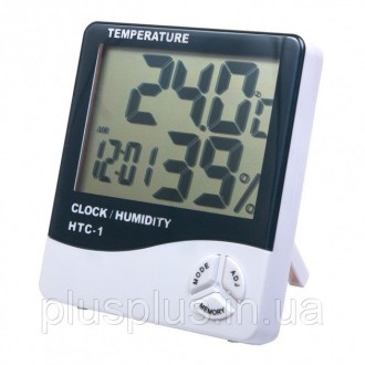 Качественный цифровой гигрометр, термометр, часы будильник для измерения уровня . . фото 6