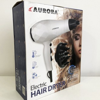 Фен Aurora AU 3533 для волос разработан с использованием ионной технологии, чтоб. . фото 10
