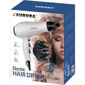 Фен Aurora AU 3533 для волос разработан с использованием ионной технологии, чтоб. . фото 5