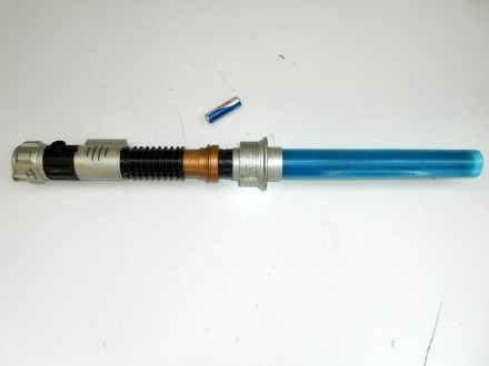 Большой пластиковый раскладной синий световой меч джедая Hasbro Star Wars   Длин. . фото 4