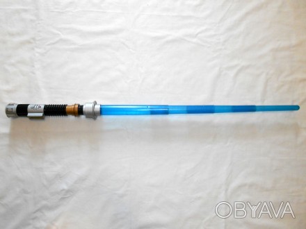 Большой пластиковый раскладной синий световой меч джедая Hasbro Star Wars   Длин. . фото 1