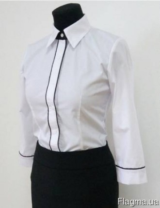 Рубашка женская для официанта 
Ткань рубашечная 105г/м2
Состав 65%ПЕ 35%ХБ
Силуэ. . фото 3
