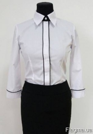 Рубашка женская для официанта 
Ткань рубашечная 105г/м2
Состав 65%ПЕ 35%ХБ
Силуэ. . фото 2