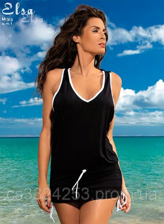 Необычная модель пляжной одежды – парео-майка. Его можно одевать как на купальни. . фото 6