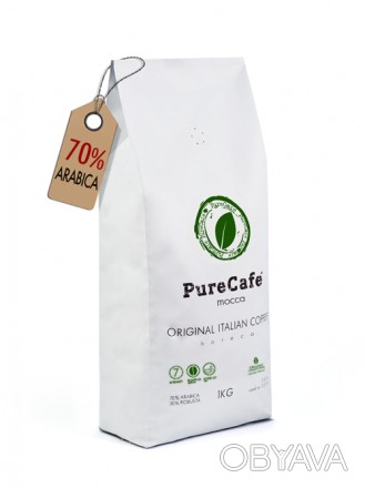Кофе в зернах PureCafe Mocca – это смесь арабики и робусты, где доминирует араби. . фото 1