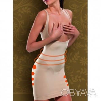 Бесшовное, моделирующее платье "грация" Intimidea 810152 с глубоким вырезом под . . фото 1