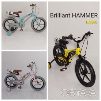 Детский двухколесный велосипед 16 дюймов Hammer Brilliant Wheels HMR-880 НА ЛИТЫ. . фото 1
