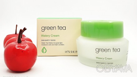 Увлажняющий крем для лица с экстрактом зеленого чая It's Skin Green Tea Watery C. . фото 1