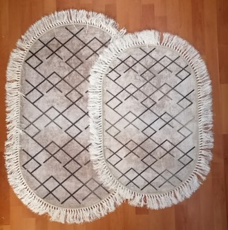 Овальные Коврики для ванной и туалета овальные с бахромой 100*60 50*60 см Sermat. Запорожье. фото 1 Овальные Коврики для ванной и туалета овальные с бахромой 100*60 50*60 см Sermat. Запорожье. фото 1
