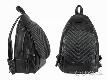 Рюкзак женский Smart Черный - имеет оригинальный дизайн, дополнит Ваш стиль. Рюк. . фото 1