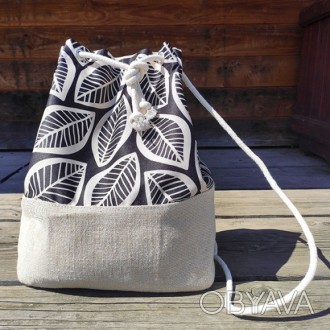 Рюкзак женский тканевый ЛистКомпактный и удобный летний рюкзак  для девушки. Изг. . фото 1