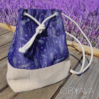 Рюкзак женский тканевый Цветы лавандыСтильный и удобный рюкзак для девушки. Изго. . фото 1