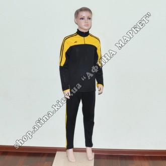 Купить тренировочный костюм для футбола тренировочный Black/Yellow детский в Кие. . фото 3