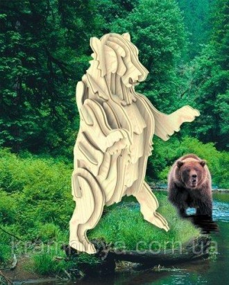 Деревянные 3D пазлы Медведь (М022)
 
Для того, чтобы собрать деревянную 3D-модел. . фото 2
