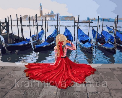 Картина по номерам 40х50 Девушка у причала Венеции (GX24895)
 
Картины по номера. . фото 2