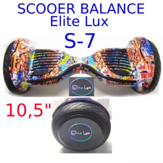 Гірocкутер 10,5 дюймів S-7 Pro led Elite Lux mini segway smart scooter balans po. . фото 2